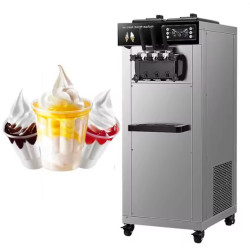 Máquina Comercial de Helado Suave de 6L x 2 con Doble Tanque de Acero Inoxidable