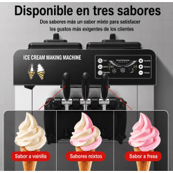 Máquina Comercial de Helado Suave de 6L x 2 con Doble Tanque de Acero Inoxidable