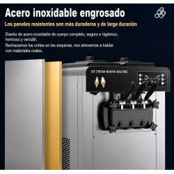 Máquina Comercial de Helado Suave de 6L x 2 con Doble Tanque de Acero Inoxidable