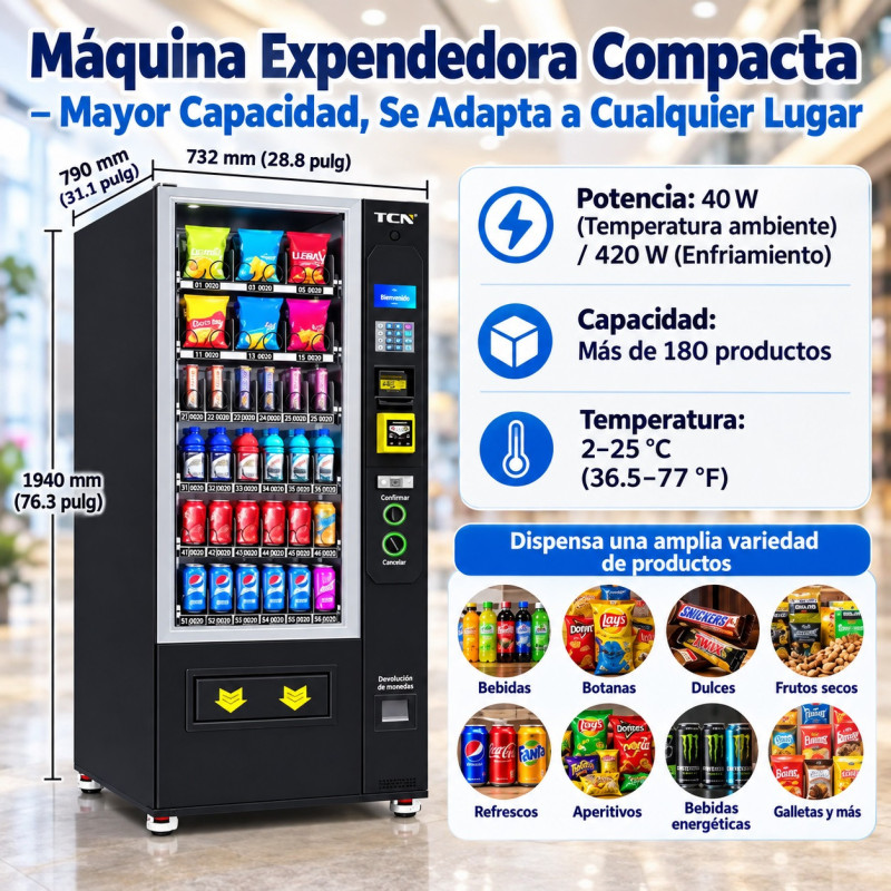 Máquina Expendedora TCN-CSC-6G(H5) Selecciones Refrigerada
