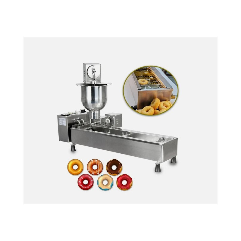 Máquina automática para hacer donas con freidora y 3 juegos de moldes.