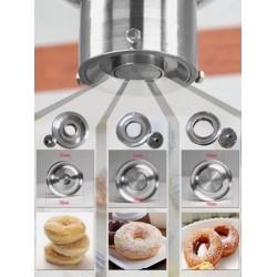 Máquina automática para hacer donas con freidora y 3 juegos de moldes.