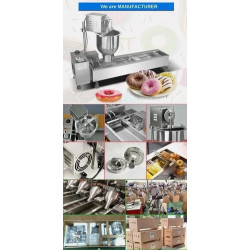 Máquina automática para hacer donas con freidora y 3 juegos de moldes.