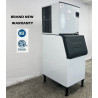 Nueva máquina comercial de hielo, capacidad de 350 libras, certificaciones NSF y ETL.