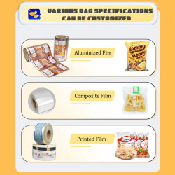 Máquina Empacadora Vertical Totalmente Automática para Llenado de Snacks